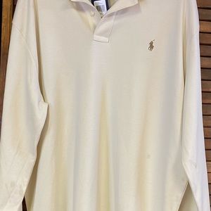 Cream long sleeve Polo Ralph Lauren XL Brand New.